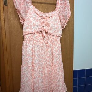 Floral Pink Mini Dress